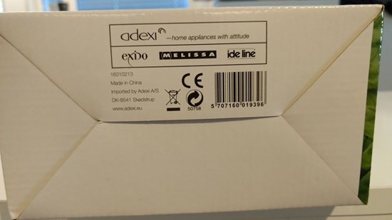 Märkning på produktens förpackning