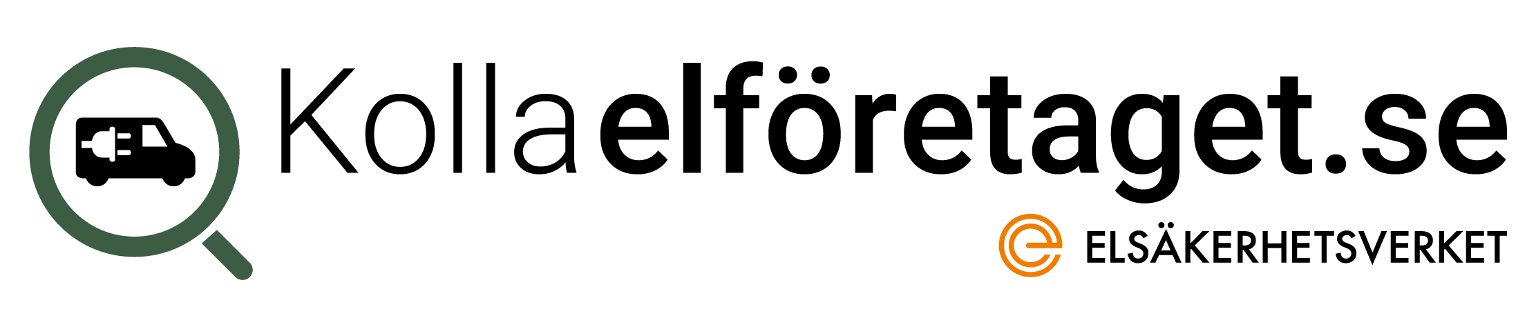 Logotyp för Kolla elföretaget med Elsäkerhetsverket logga