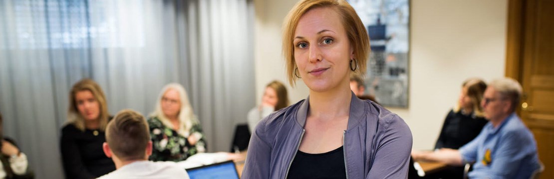 Porträttbild på Louise Olsson, vice ordförande Elektrikerförbundet.