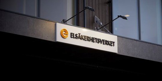 Skylt vid Elsäkerhetsverkets entre.