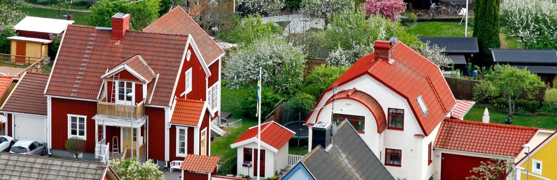 Bostad i villaområde under sommaren