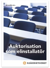 Omslagsbild för broschyren Auktorisation som elinstallatör.