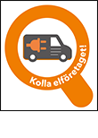 Dekal med logotyp för e-tjänsten Kolla elföretaget.