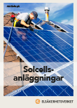 Omslagsbild till flyer om solcellsanläggningar.