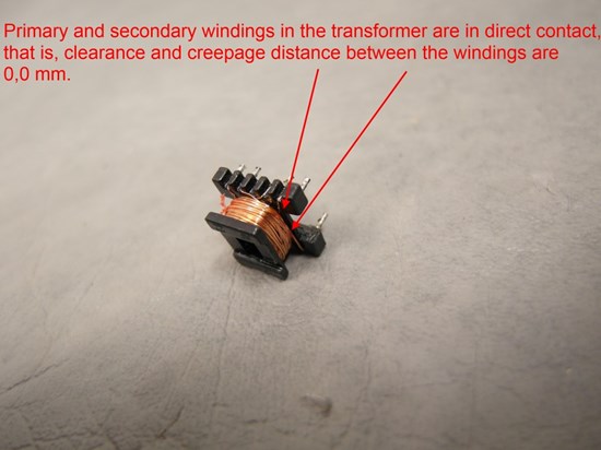 USB-laddarens transformator