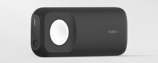 Belkin batteriladdare i svart.
